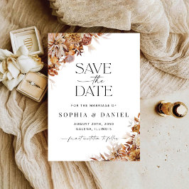 Rustikale Herbstlaub Save the Date Karte