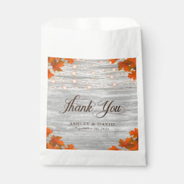 Rustikale Herbstlaube aus Holz - Danke für Ihre Ho Geschenktütchen