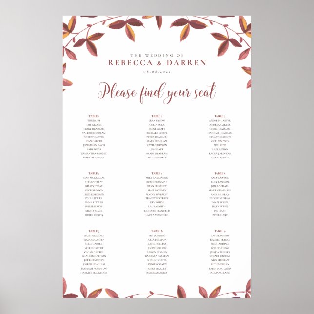 Rustikale Herbstlaube für Herbstsitze Poster (Vorne)