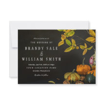 Rustikale Herbstleaves Pumpkin Hochzeitseinladunge