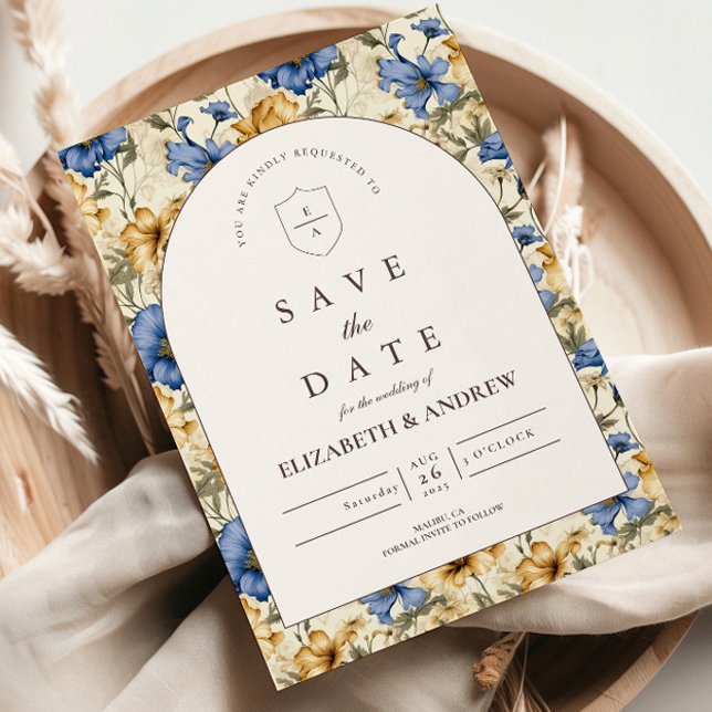 Rustikale herbstliche botanische Hochzeit Save The Date (Von Creator hochgeladen)