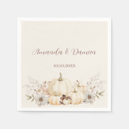 Rustikale Herbstpumpen Elegante Hochzeit Serviette