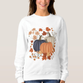 Rustikale Herbstpumpen Wildblumen Blätter Sweatshirt