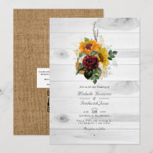 Rustikale Herbststssfall florales Land QR Hochzeit