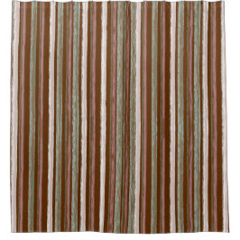 Rustikale Herbstwälder Streifen Kunst, Dichtung un Duschvorhang
