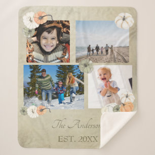 Rustikale Herbstwein, Orangenpumpen Personalisiert Sherpadecke