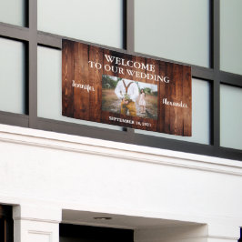 Rustikale Herzlich willkommen auf unserem Hochzeit Banner