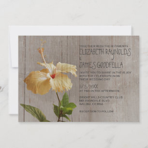 Rustikale Hibiskus Hochzeitseinladungen Einladung