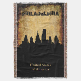 Rustikale Hintergrund-Philadelphia-Skyline Decke