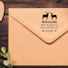 Rustikale Hirschbucks Name & Anschrift Permastempel
