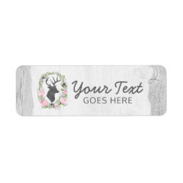 Rustikale Hirsche Silhouette Blumenreath Cameo auf