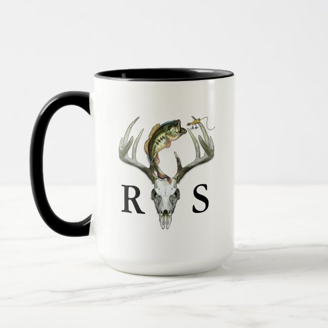 Rustikale Hirschjagdjäger Tasse (Links)