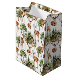 Rustikale Hirschnatur Weihnachten Mittlere Geschenktüte
