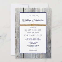 Rustikale Hochzeit am Dockside Rope Einladung