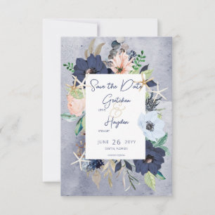 Rustikale Hochzeit am Strand von Floral Save The Date