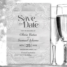 Rustikale Hochzeit aus grauem Holz