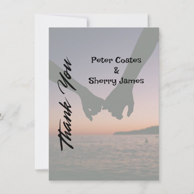 Rustikale Hochzeit Dankeschön Karte (Vorderseite)