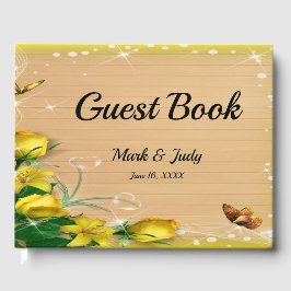Rustikale Hochzeit der Blütenblume Gästebuch