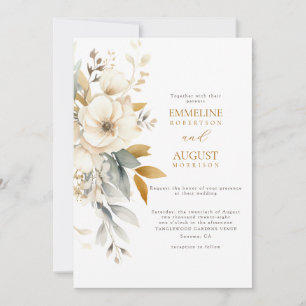 Rustikale Hochzeit der Boho-Wildblume Einladung