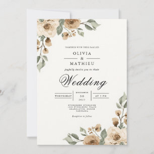 Rustikale Hochzeit der Erde Einladung