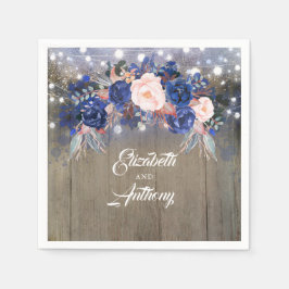 Rustikale Hochzeit der Marine Serviette