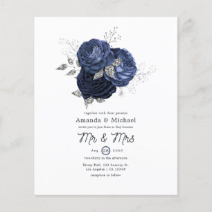Rustikale Hochzeit der Marine und der Imitate Glit Flyer