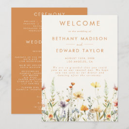 Rustikale Hochzeit der Wildblume Programm