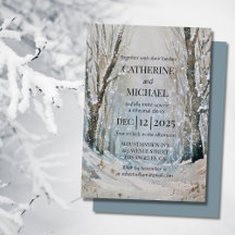 Rustikale Hochzeit des blauen Winterwaldes