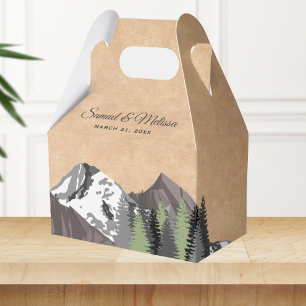 Rustikale Hochzeit des Kraft Mountain Forest Geschenkschachtel