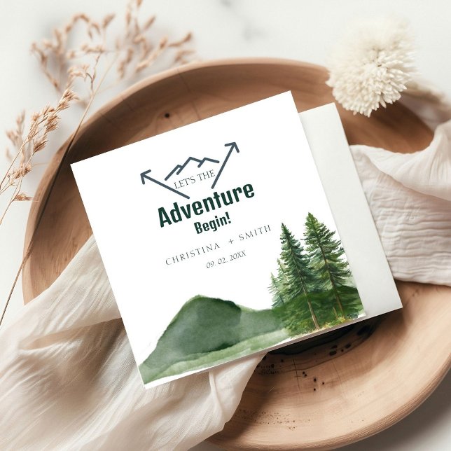 Rustikale Hochzeit des Waldwaldes Pinienwald Serviette (Von Creator hochgeladen)