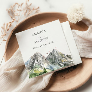 Rustikale Hochzeit des Waldwaldes Pinienwald Serviette