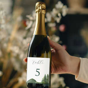 Rustikale Hochzeit des Waldwaldes Pinienwald Weinetikett