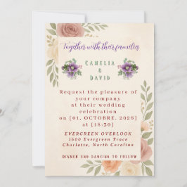 Rustikale Hochzeit Einladung