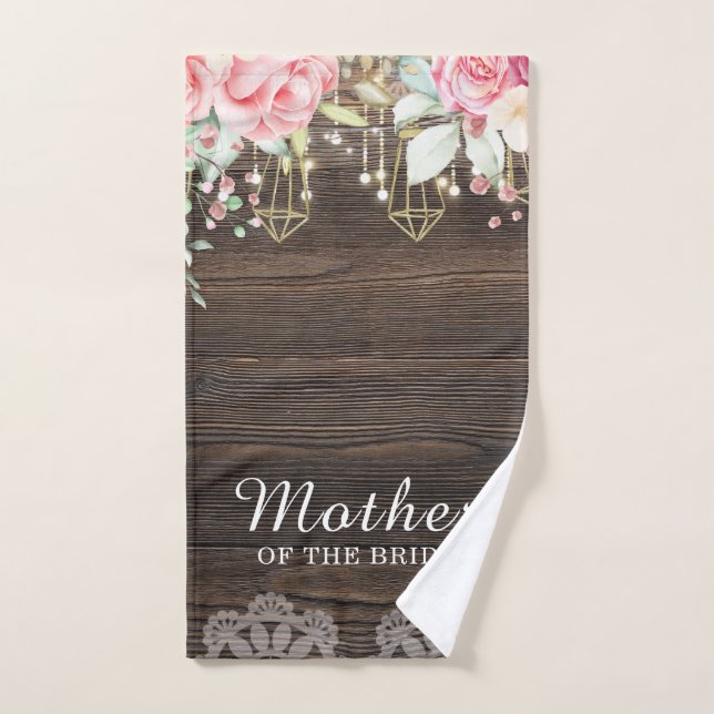 Rustikale Hochzeit florale Mutter der Braut Handtuch (Handtuch)