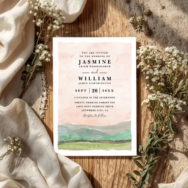 Rustikale Hochzeit im Gebirge mit QR-Code Einladung (Von Creator hochgeladen)