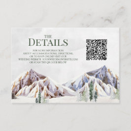 Rustikale Hochzeit im Gebirge QR-Code Details Einf Begleitkarte