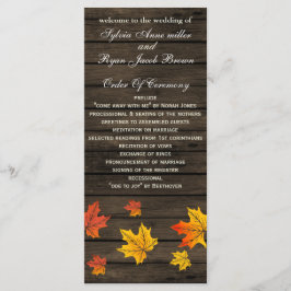 rustikale Hochzeit im Herbst aus Barnholz Teezeit Programm