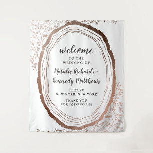 Rustikale Hochzeit im Herbst aus Holz mit dünner K Wandteppich