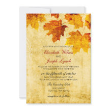 rustikale Hochzeit im Herbst Einladungskarten