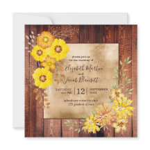 Rustikale Hochzeit im Herbst Gelbe Wilde Rose