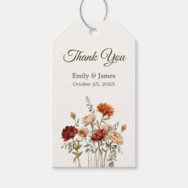 Rustikale Hochzeit im Herbst Geschenkmarke | Perso Geschenkanhänger
