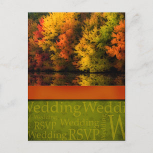 Rustikale Hochzeit im Herbst Postkarte