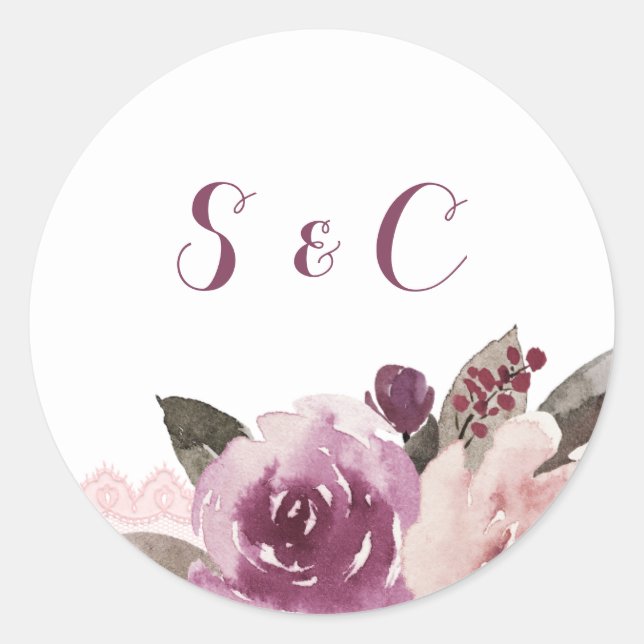 Rustikale Hochzeit im Herbst Runder Aufkleber (Vorderseite)