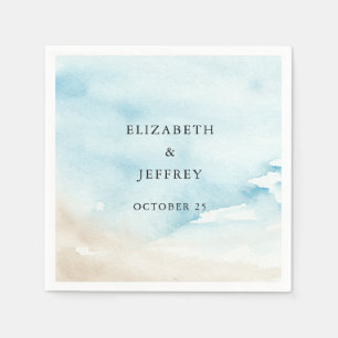 Rustikale Hochzeit im Watercolor Ocean Summer Beac Serviette