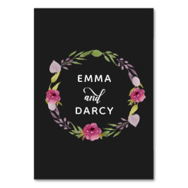 Rustikale Hochzeit in Aquarell Rosa Tischnummer