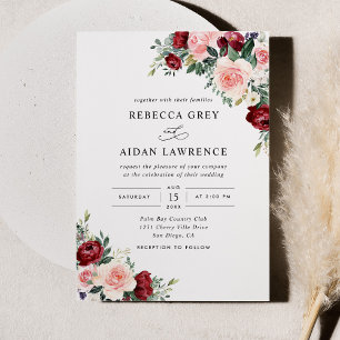 Rustikale Hochzeit in Burgund Einladung