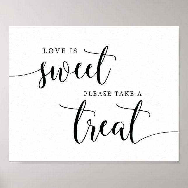 Rustikale Hochzeit Liebe ist süße Leckerei Zeichen Poster (Vorne)