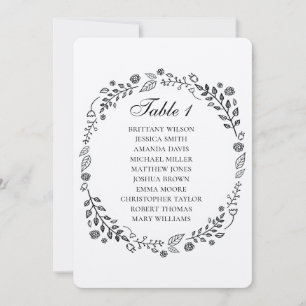 Rustikale Hochzeit mit Blumen. Länderdiagramm für Einladung