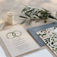 Rustikale Hochzeit mit Blumenkranz in Aquarellen