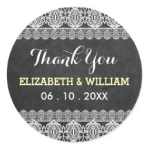 Rustikale Hochzeit mit Chalkboard Danke, gelb